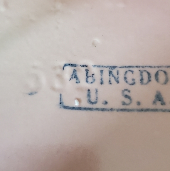 Vntg Abingdon 14" Ceramic Dusty Rose Pink Planter - Picture 4 of 11